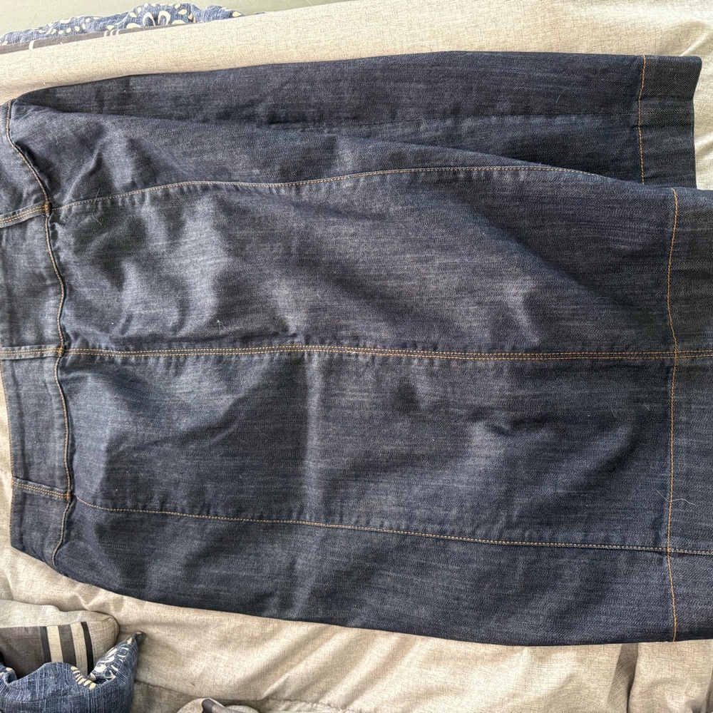 White House Black Market Blue Midi Skirt
